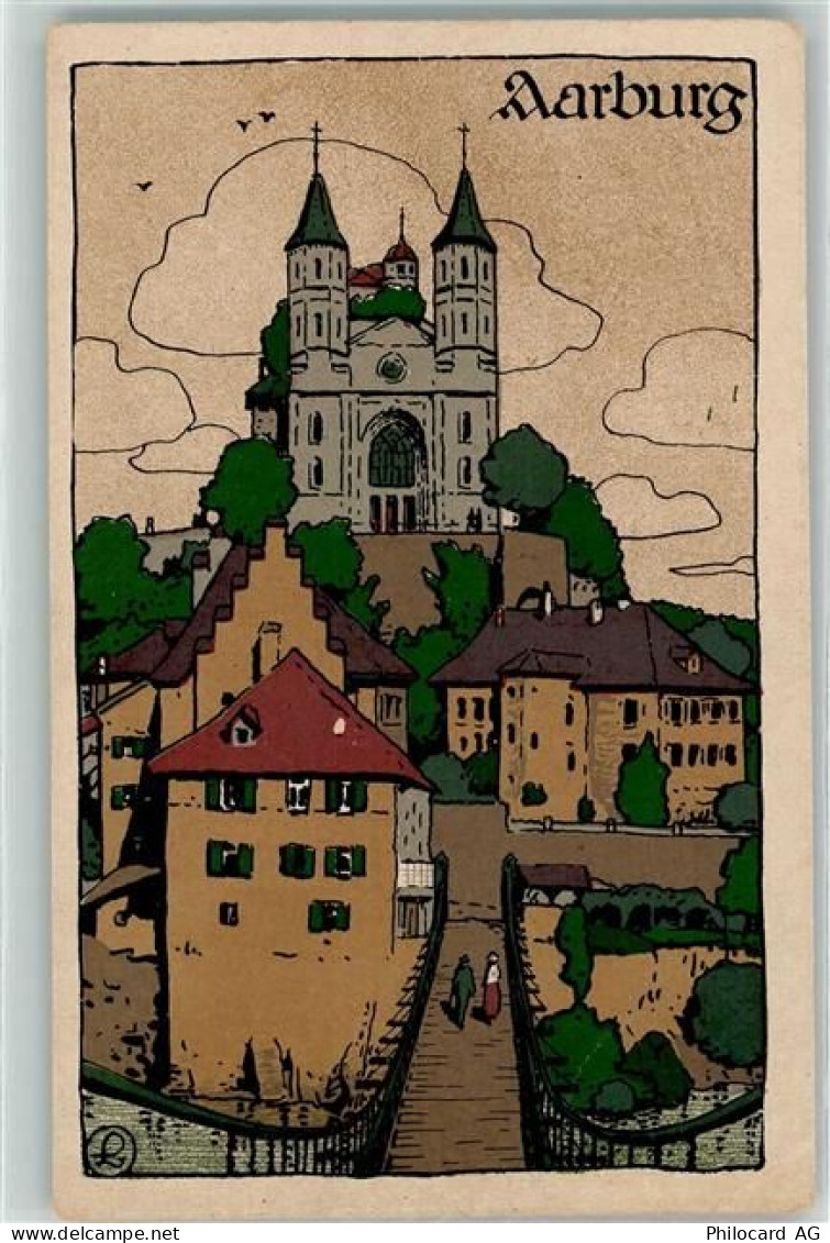 4663 Aarburg Künstlerkarte sign. L - 13248257