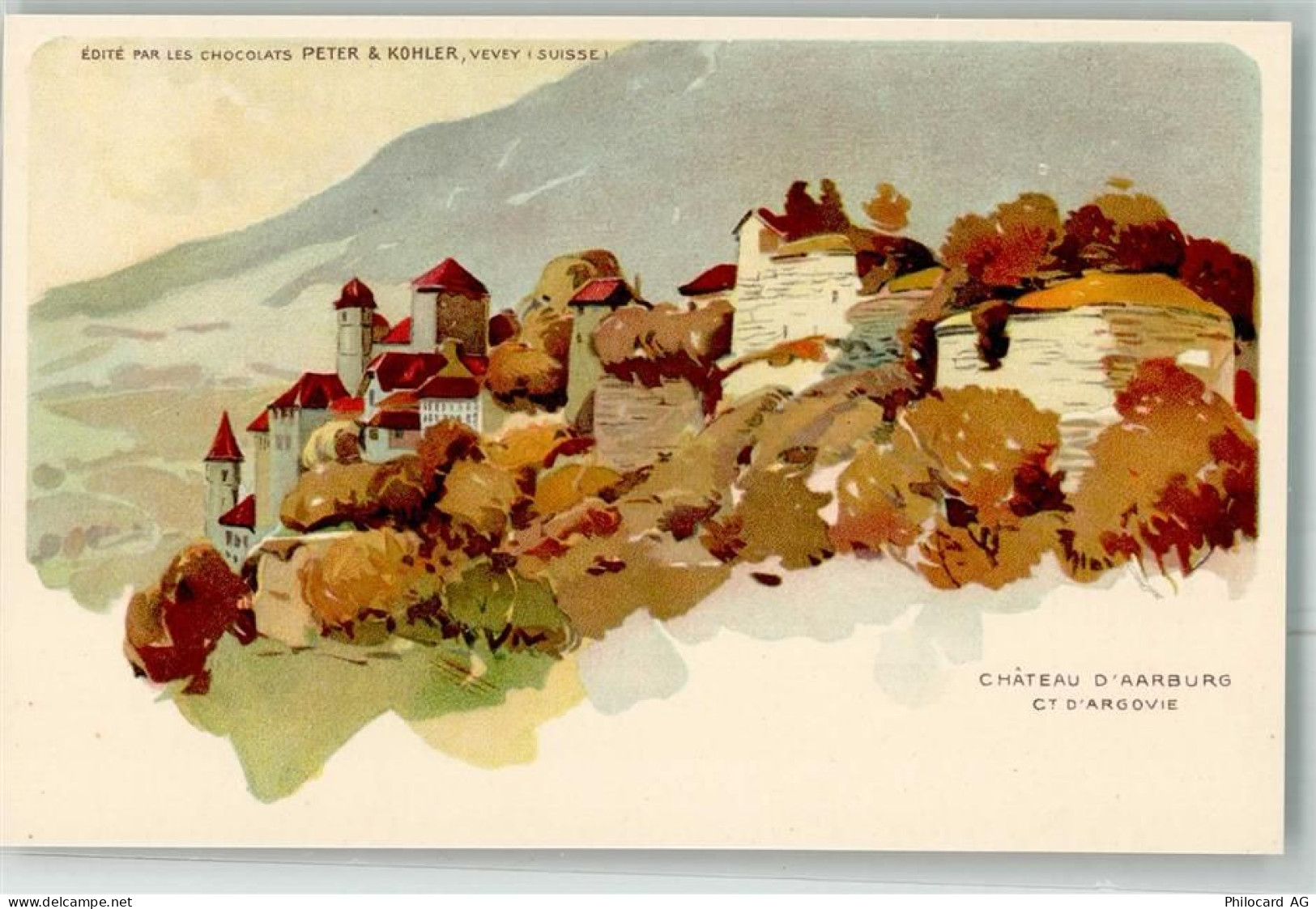 4663 Aarburg Lithographie Schloss Aarburg - 13302120