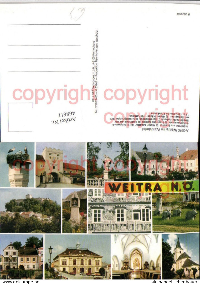 468611,Weitra Brauhof Störche Stadttor Rathausplatz Schloss Mehrbildkarte