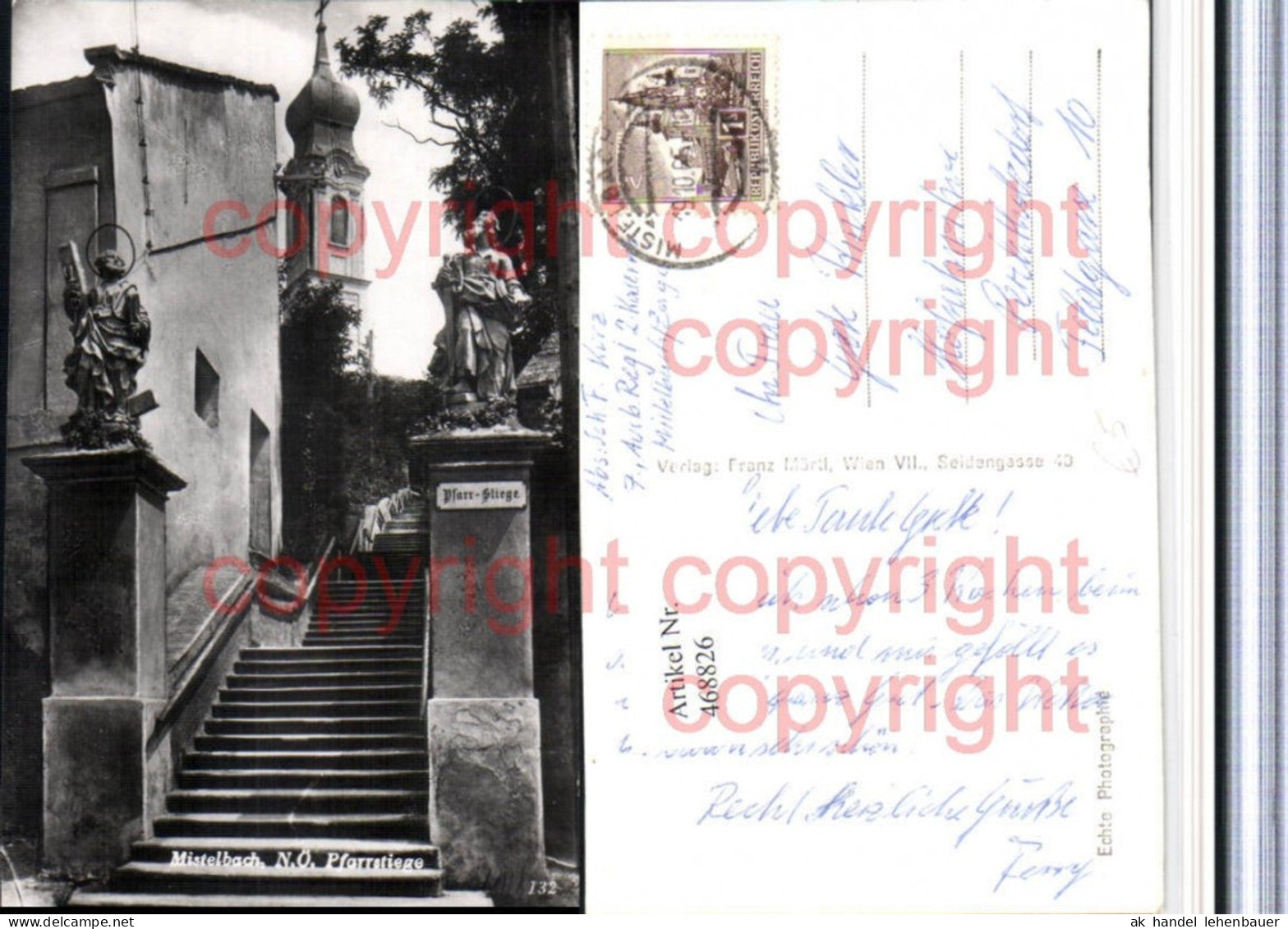 468826,Mistelbach Pfarrstiege Kirchenturm
