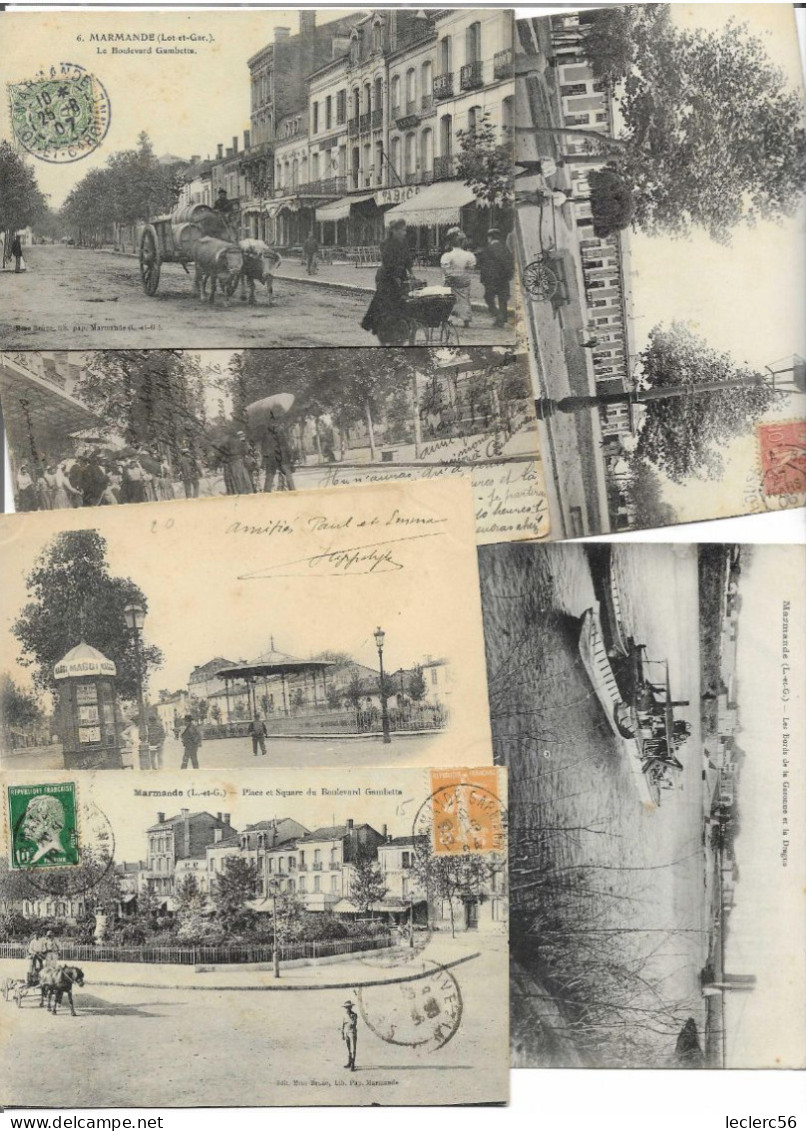 47 MARMANDE LOT DE 20 CPA