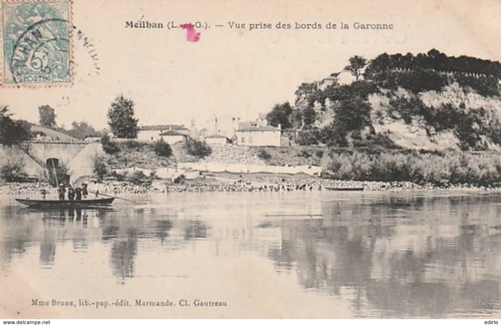 *** 47  ***  MEILHAN sur GARONNE  vue  prise des bords de la Garonne  TTBE
