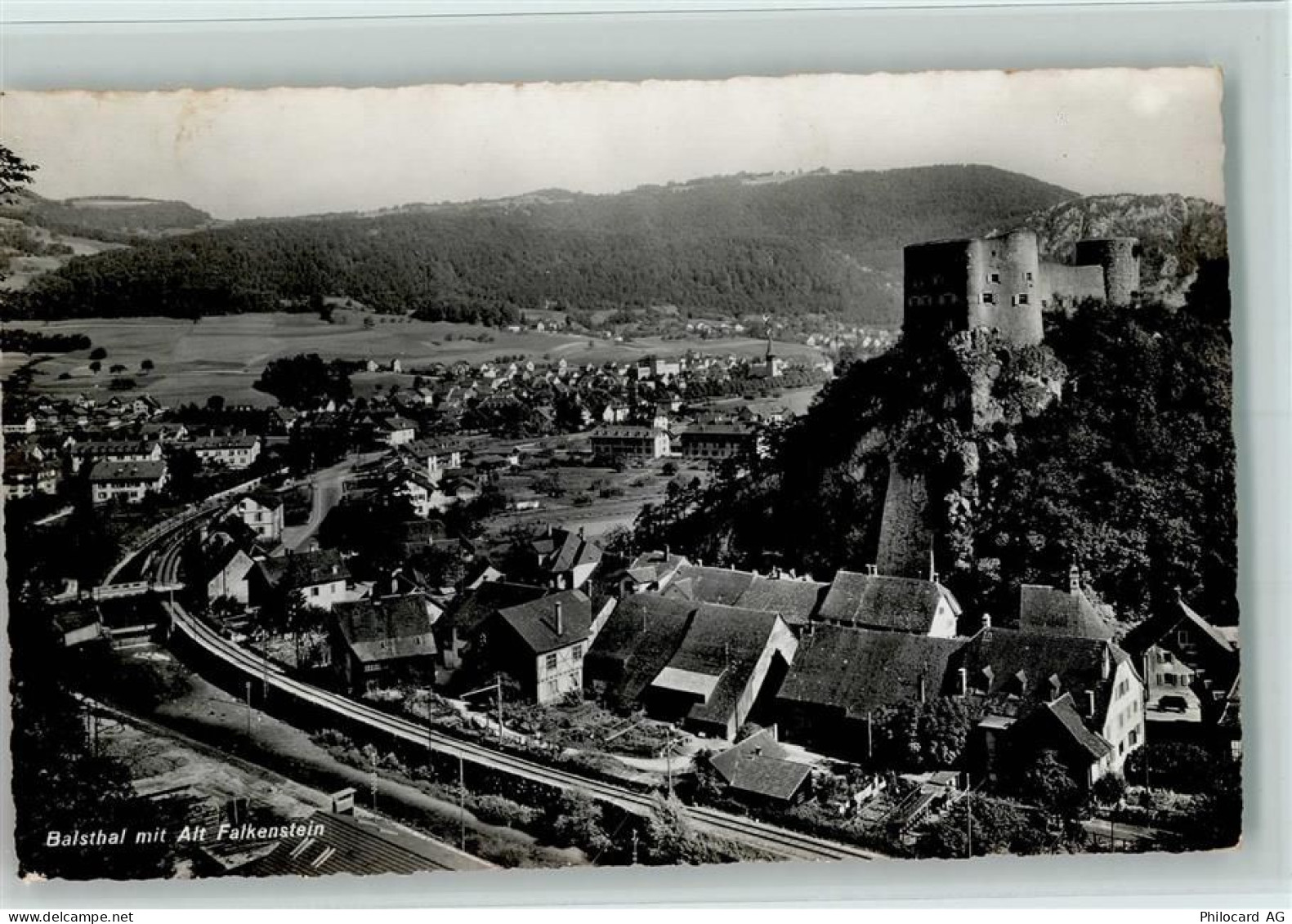 4710 Balsthal 1955 Foto AK Bahnlinie, Alt Falkenstein - 10137517