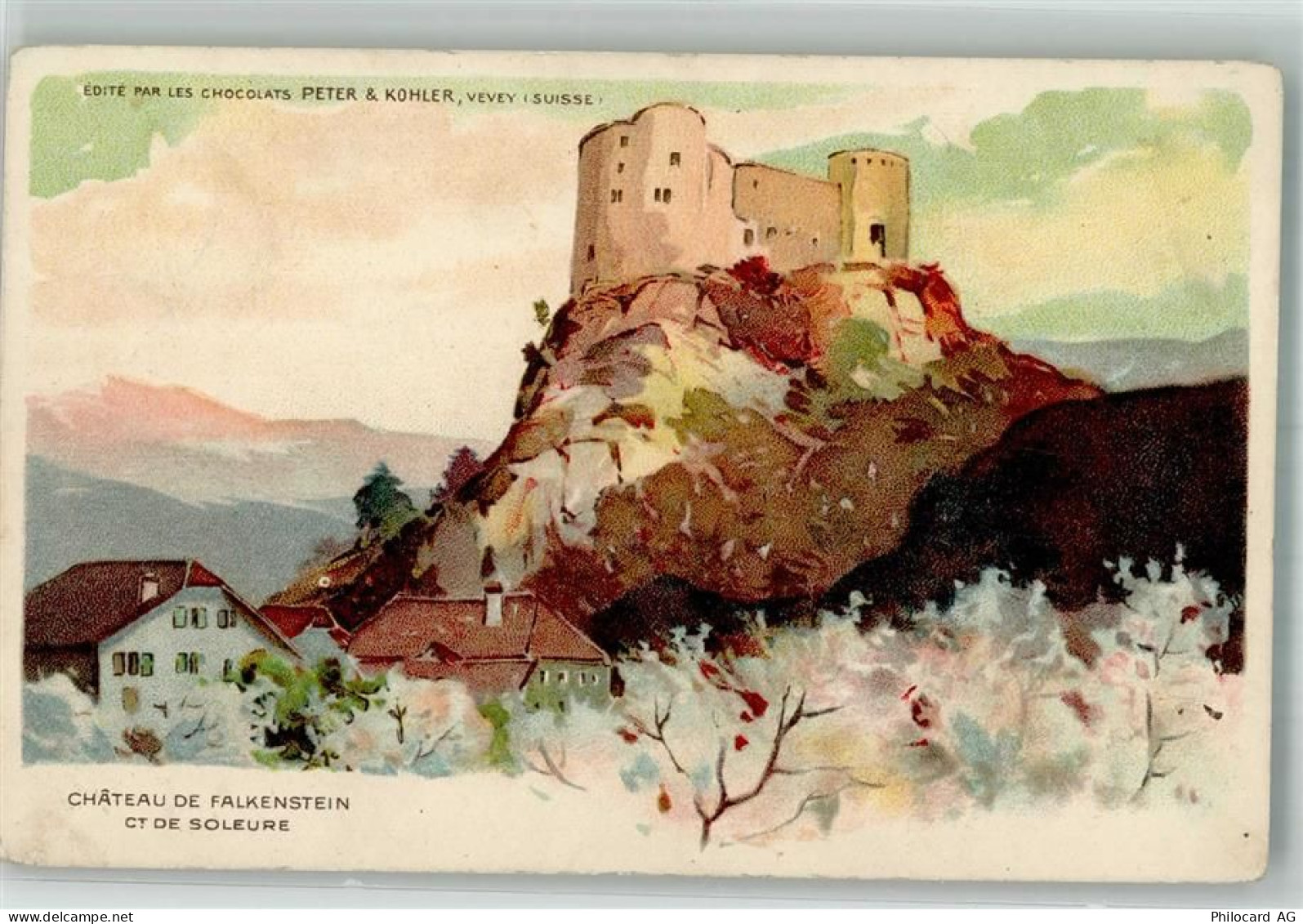 4710 Balsthal Lithographie Schloss Falkenstein - 10741612