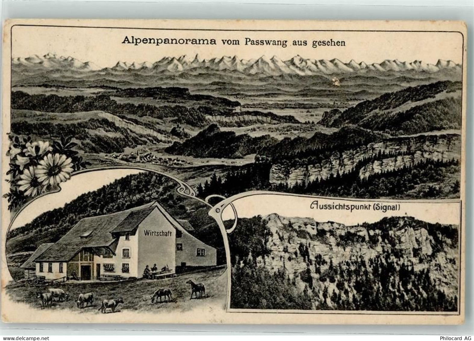 4719 Ramiswil 1914 - Gasthaus Alpen vom Passwang gesehen Aussichtspunkt ... - 13256317