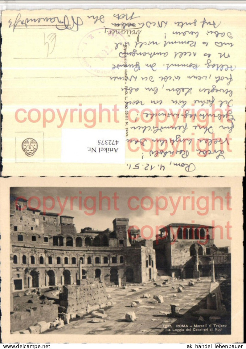 472375,Lazio Roma Rom Mercati di Trajano e Loggia di Cavalieri di Rodi