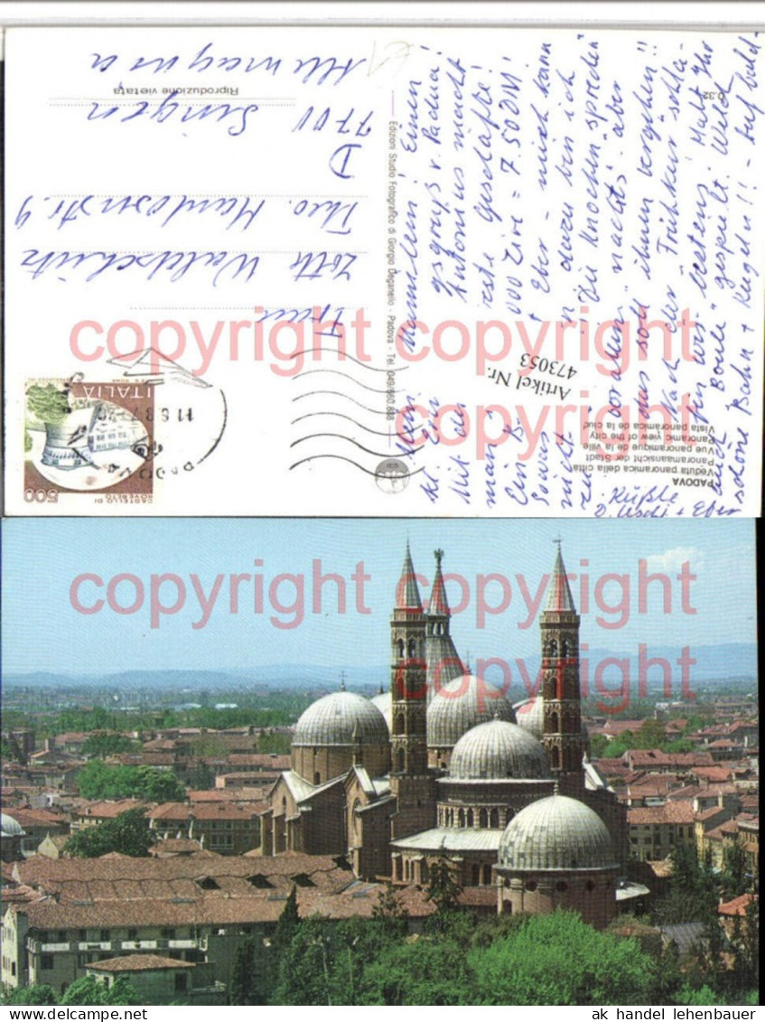 473053,Veneto Padova Padua Veduta panoramica della citta Kirche