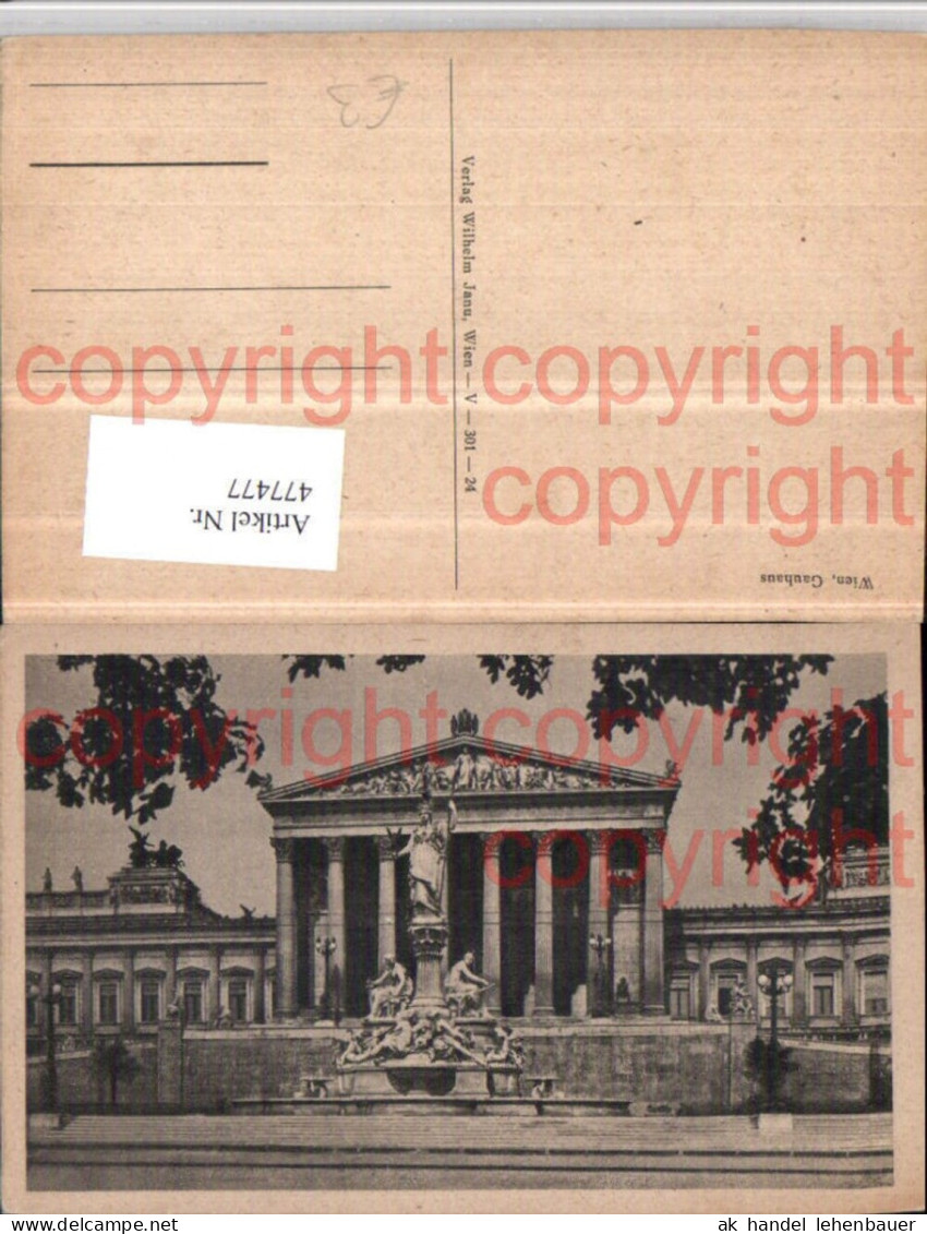 477477,Wien Innere Stadt Gauhaus Parlament Brunnen Athene Statue