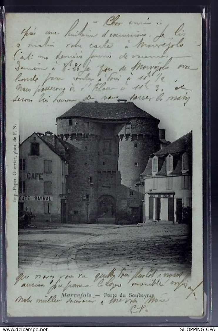 48 - Marvejols - Porte du Soubeyran - Voyagé - Dos non  divisé...