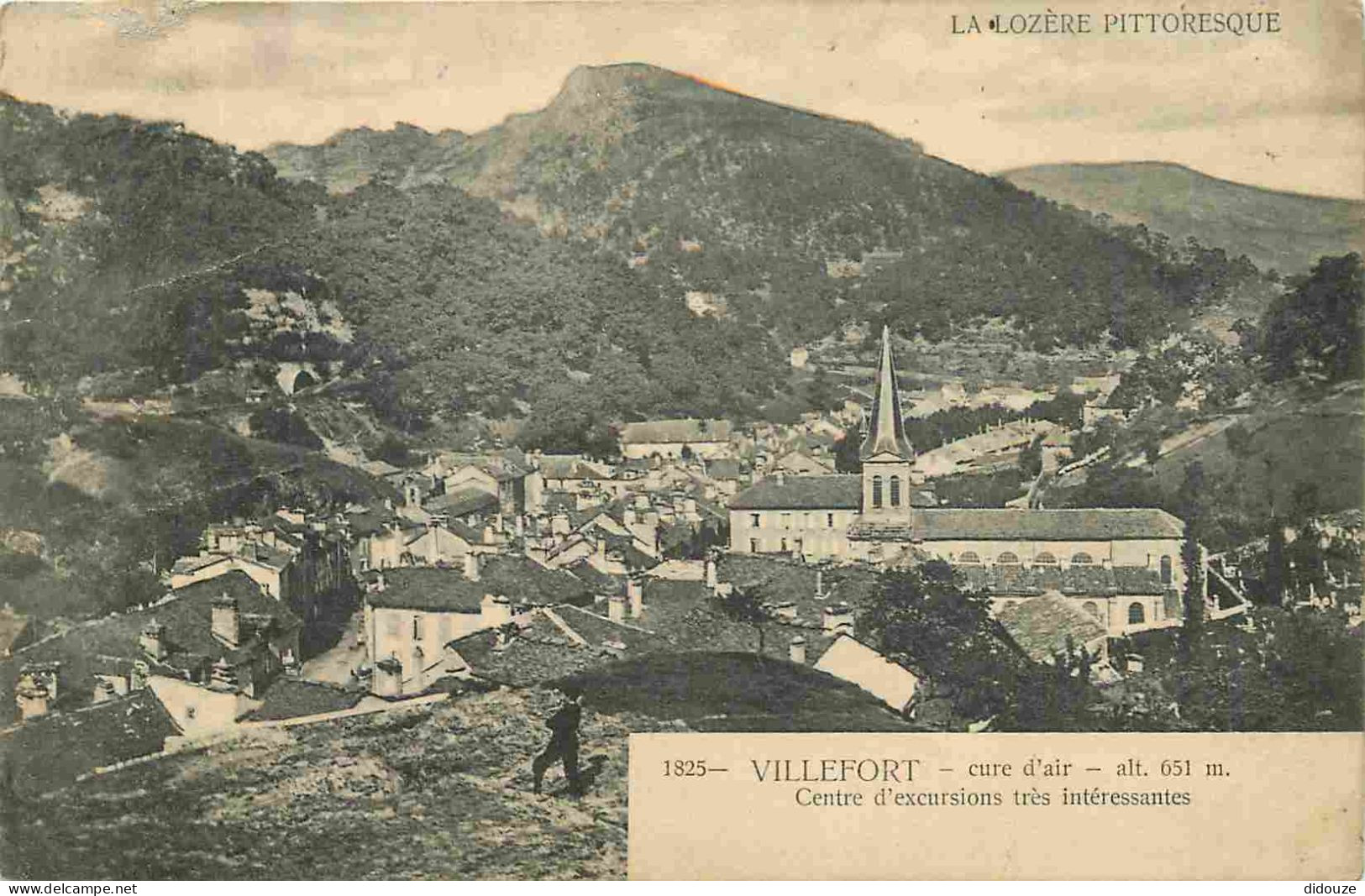 48 - Villefort - Vue générale - CPA - Oblitération de 1906 - Voir Scans Recto-Verso