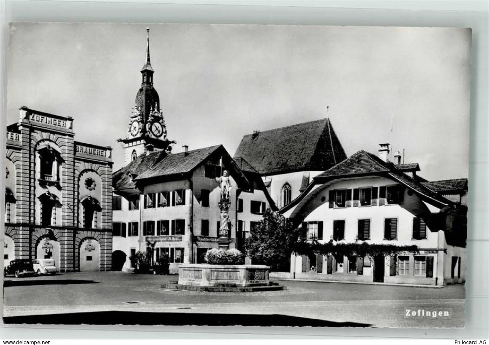 4800 Zofingen Foto AK Brauerei Zofingen Denkmal Brunnen - 38025395