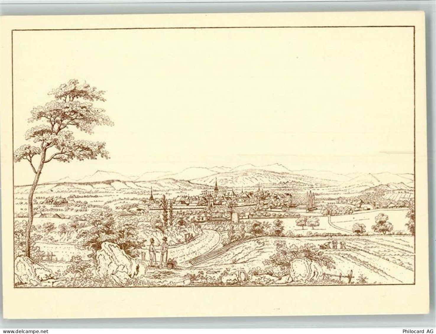 4800 Zofingen Künstlerkarte Prospect der Stadt Zofingen um 1830 gezeichn... - 11087510