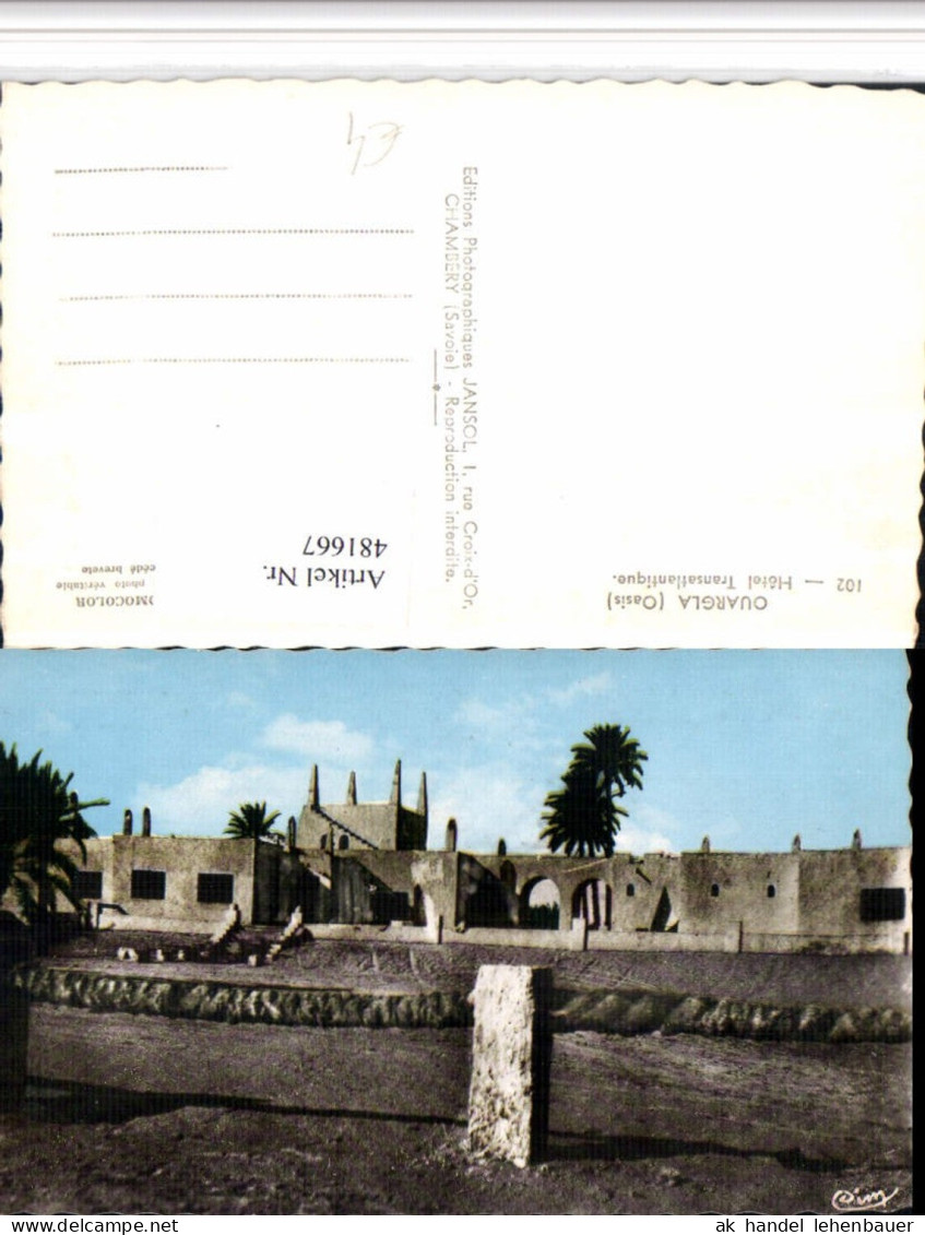 481667,Algeria Ouargla Hotel Transatlantique