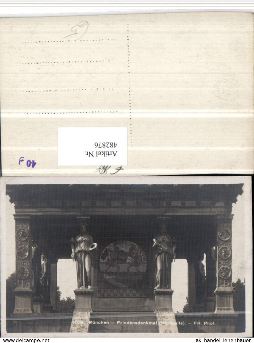 482876,München Friedensdenkmal Statuen