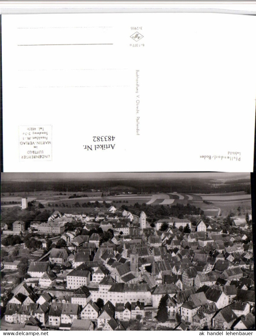 483382,Pfullendorf in Baden Totale Fliegeraufnahme