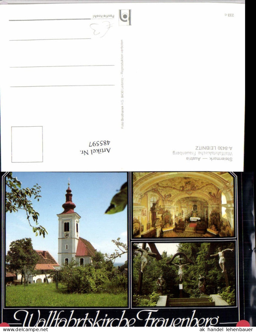 485597,Leibnitz Wallfahrtskirche Kirche Frauenberg Mehrbildkarte