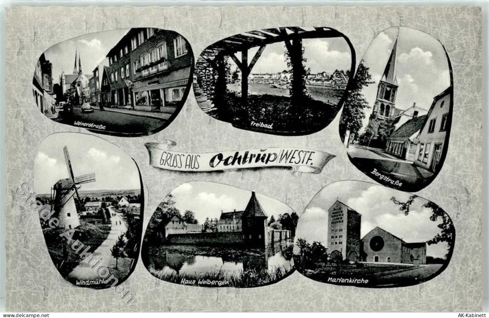 48607 W4434 Ochtrup - Windmühle Schwimmbad Marienkirche Weinerstraße Ber... - 51760601
