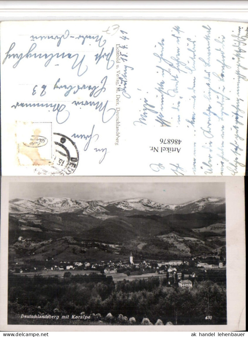 486876,Deutschlandsberg Totale m. Koralpe Bergkulisse