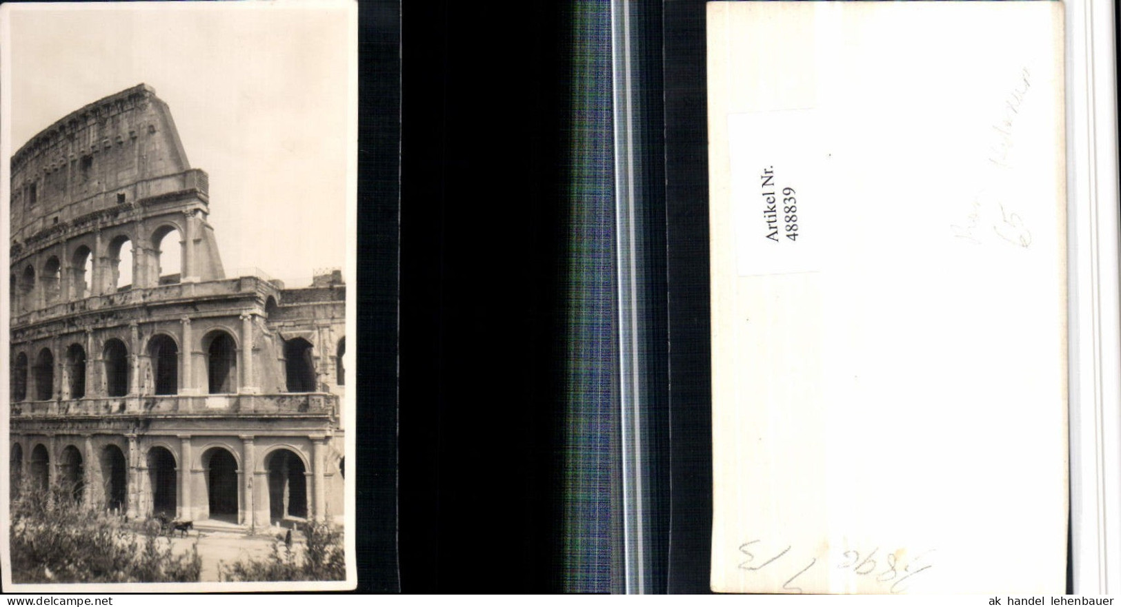 488839,Fotokarte Roma Rom Kolosseum Arkaden