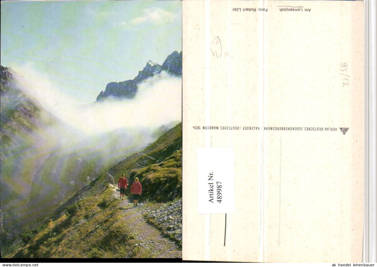 489987,Am Lamsenjoch b. Vomp Bergkulisse Wegpartie