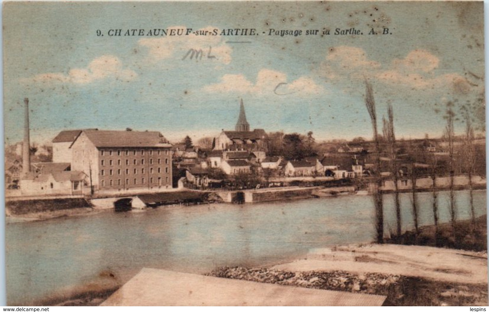 49 - CHATEAUNEUF sur SARTHE --  paysage sur la Sarthe