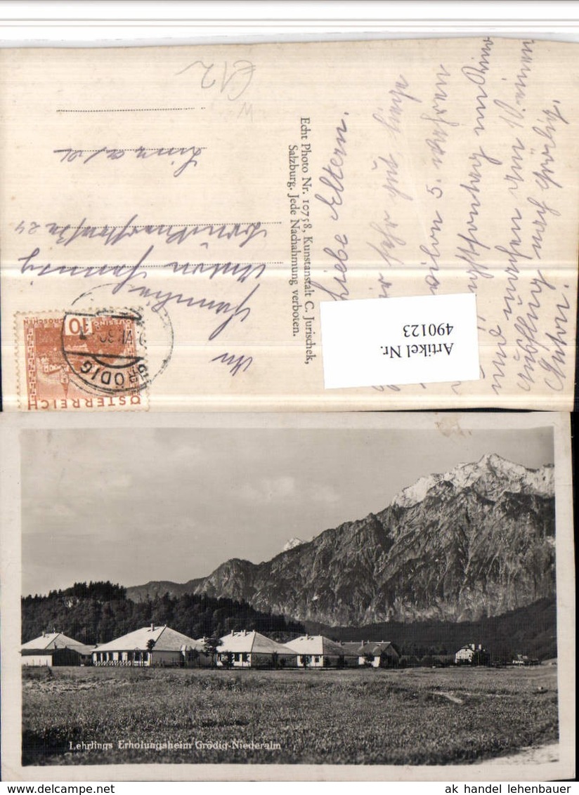 490123,Gr&ouml;dig Niederalm Lehrlings Erholungsheim Bergkulisse