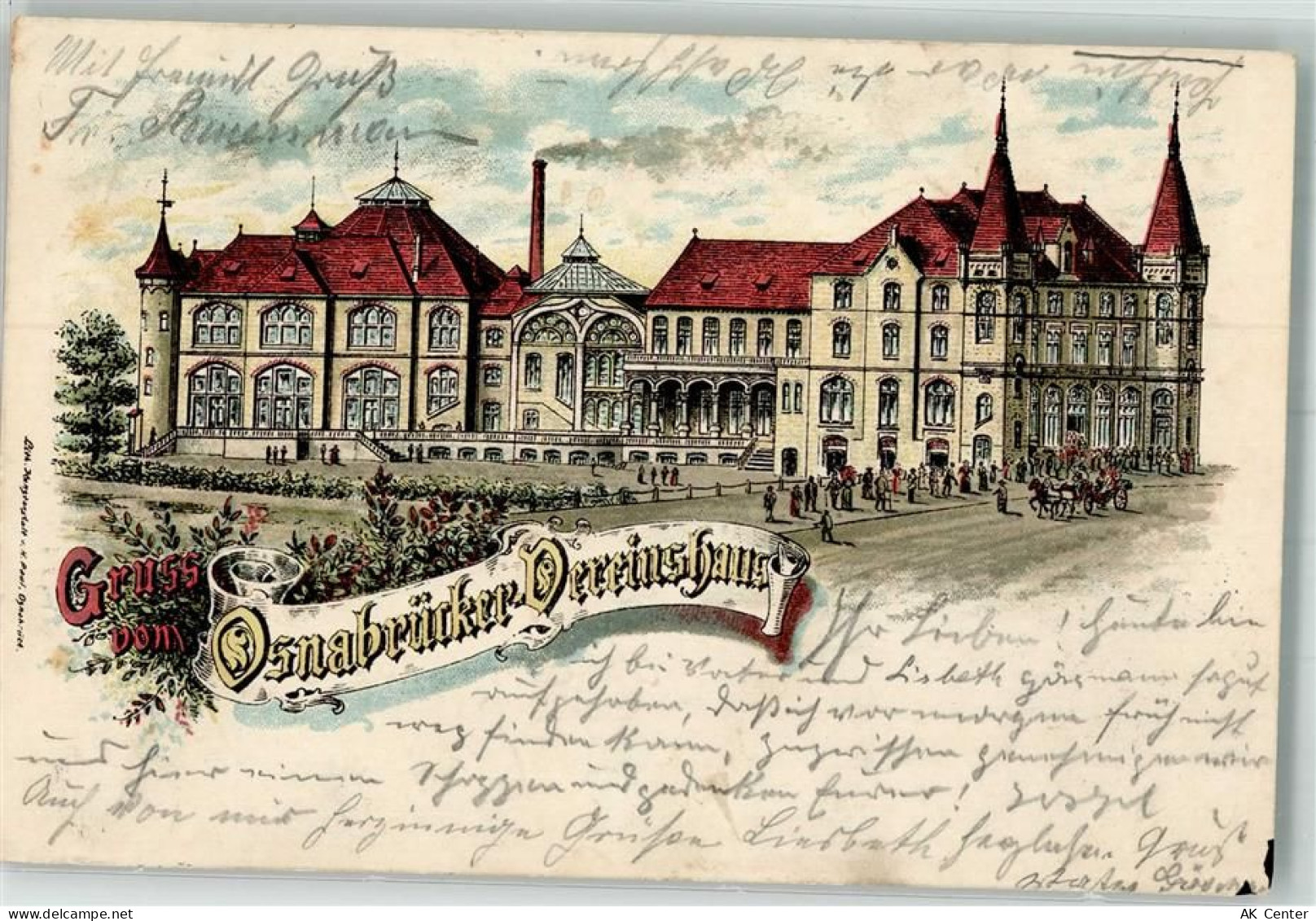 49074 W4500 Osnabrück 1901 Lithographie Osnabrücker Vereinshaus - 13642099