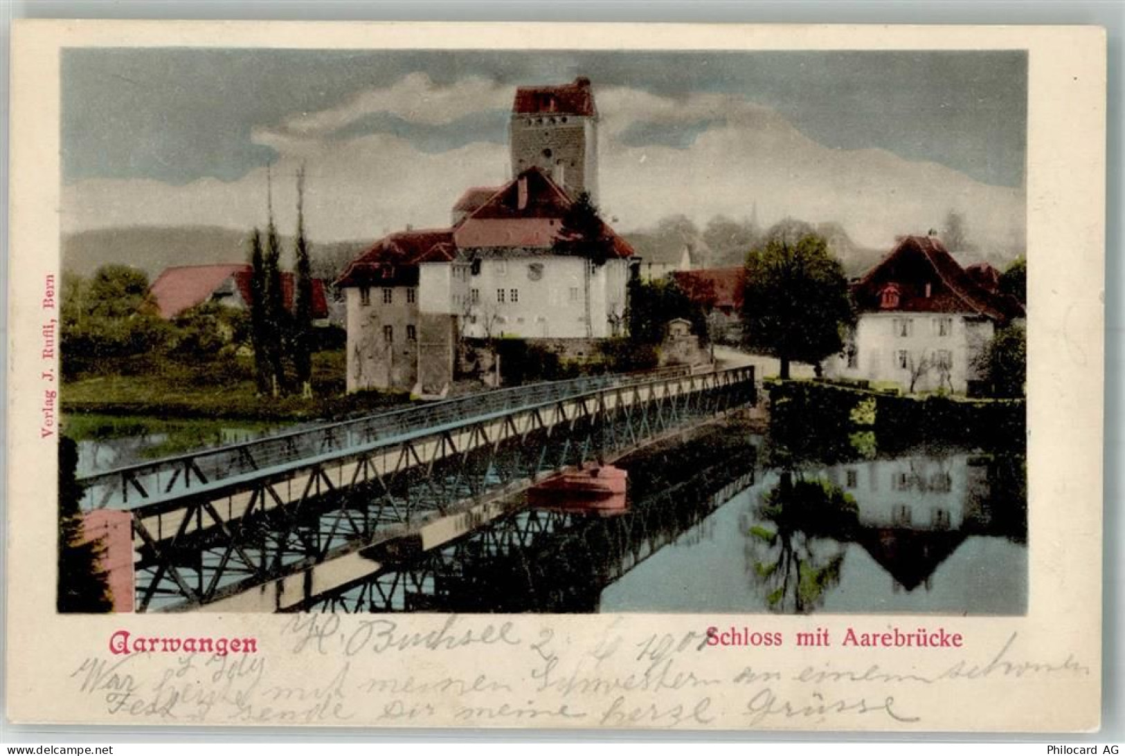 4912 Aarwangen 1901 Foto AK Schloss Aarebrücke - 10741531