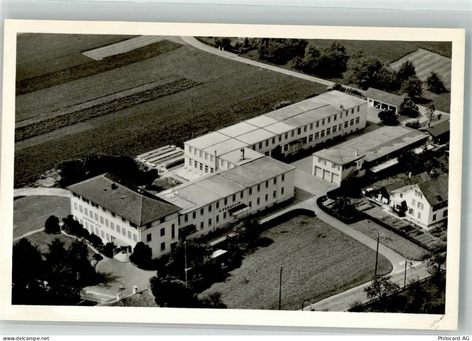 4912 Aarwangen Foto AK Fliegeraufnahme Wollgarn- Fabrik H.Ernst und Cie... - 13993917