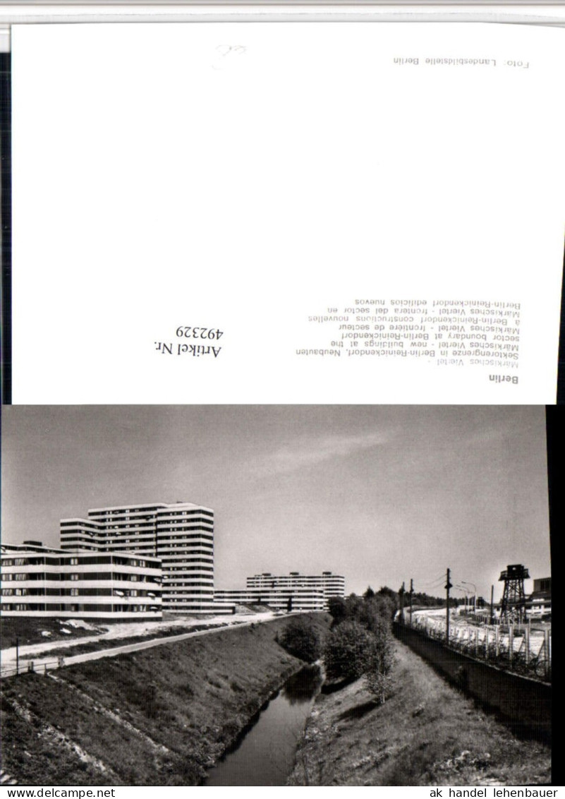 492329,Berlin Märkisches Viertel Reinickendorf Berliner Mauer Grenze