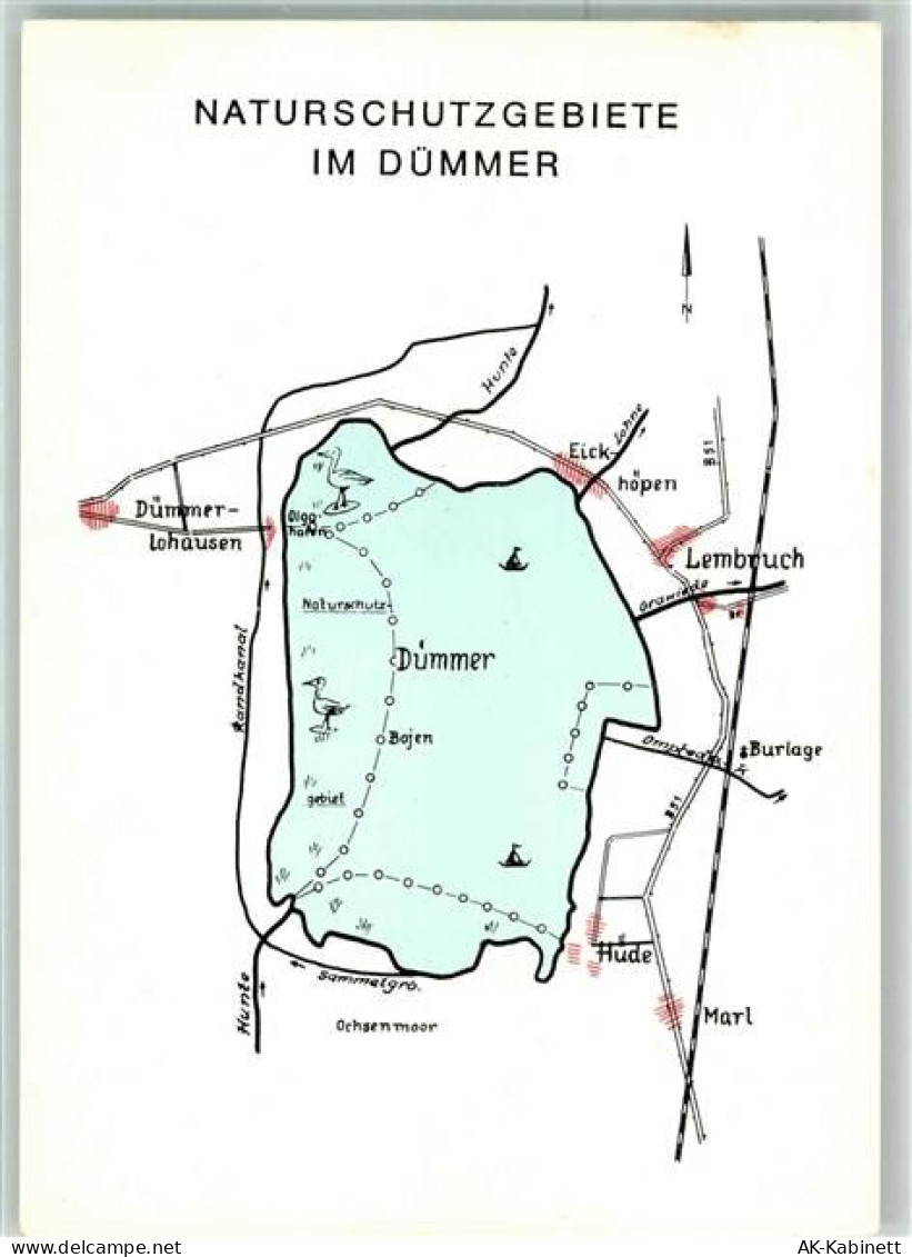 49459 W2841 Lembruch - Naturschutzgebiete Landkarte - 39451829