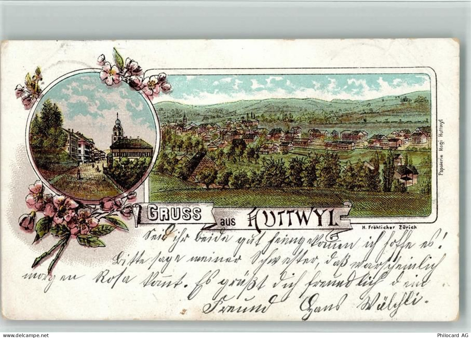 4950 Huttwil 1898 BOAKC Lithographie - 13702263