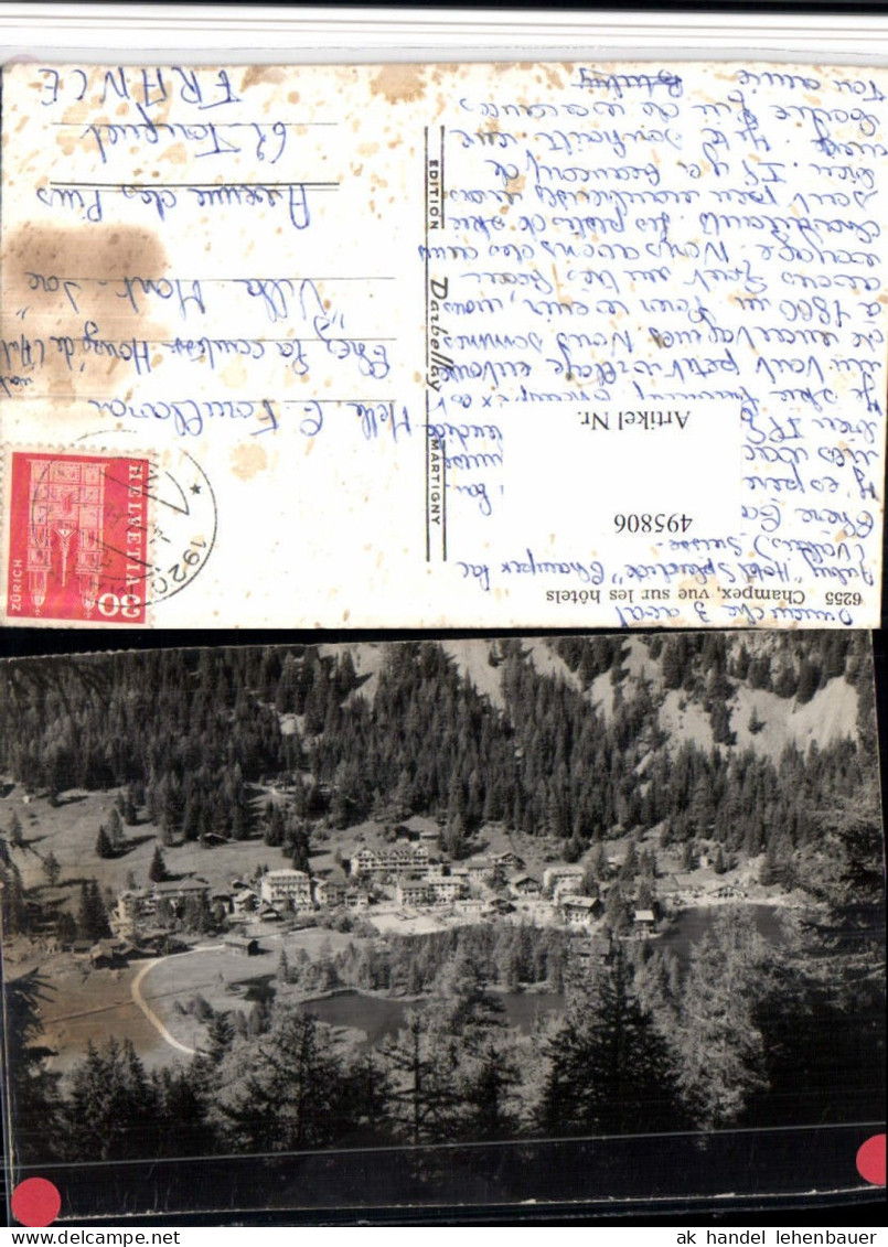 495806,Champex vue sur les hotels Teilansicht Hotels Kt Wallis