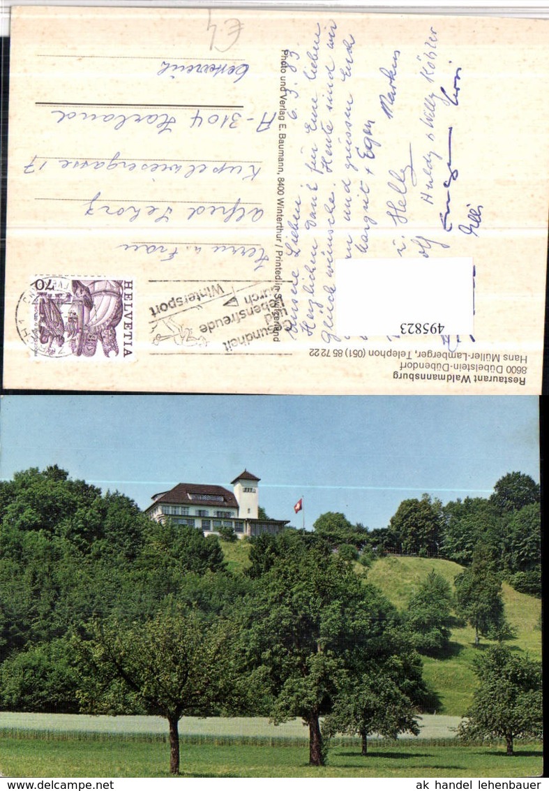 495823,D&uuml;belstein D&uuml;bendorf Restaurant Waldmannsburg Kt Z&uuml;rich