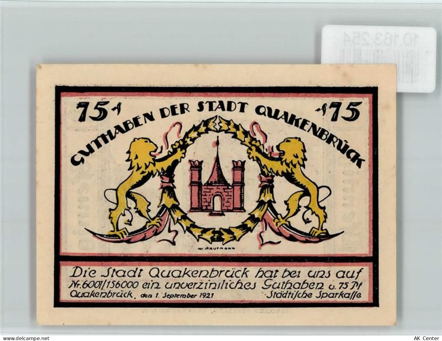 49610 W4570 Quakenbrück - Notgeld Sattlermeister - 10183254