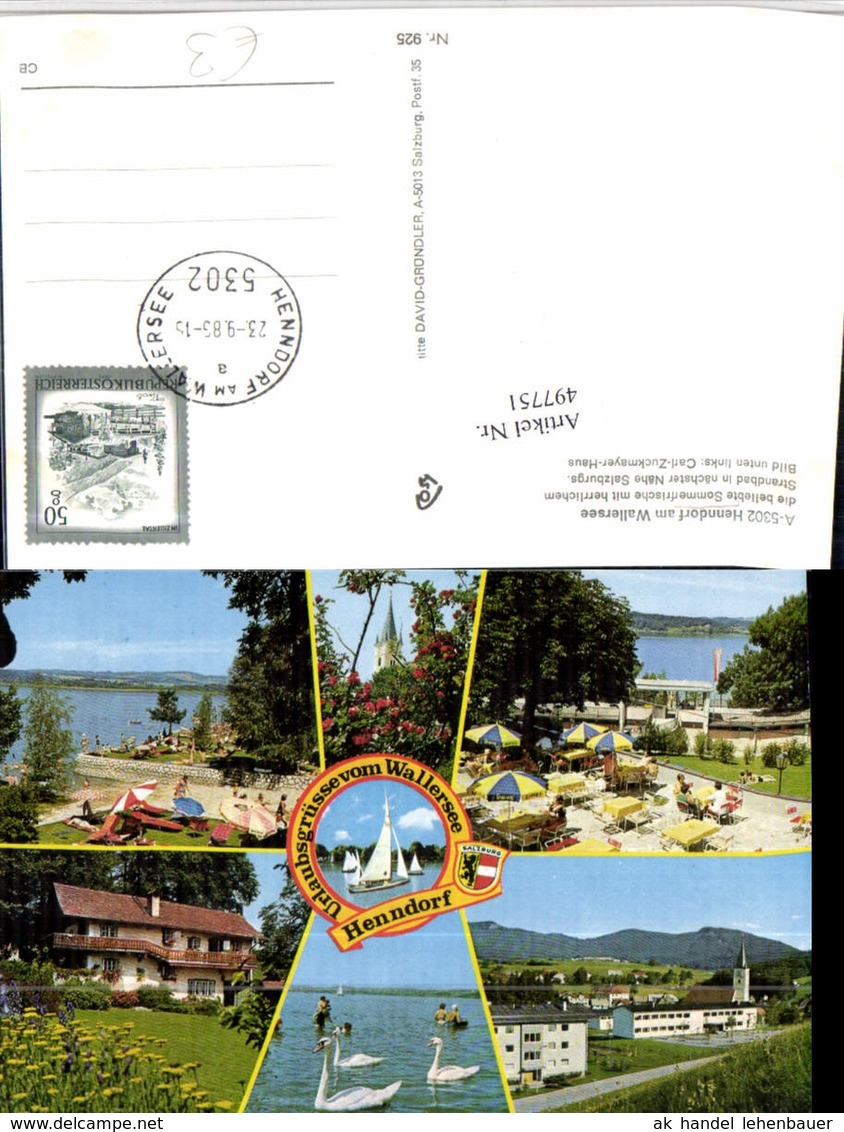497751,Henndorf am Wallersee Teilansicht Strandbad Mehrbildkarte pub Cosy