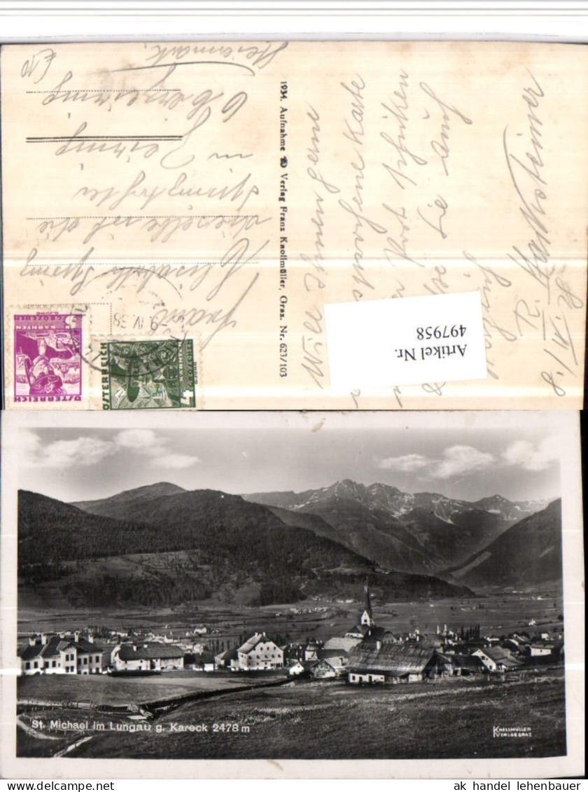 497958,St. Michael im Lungau Totale geg. Kareck Bergkulisse