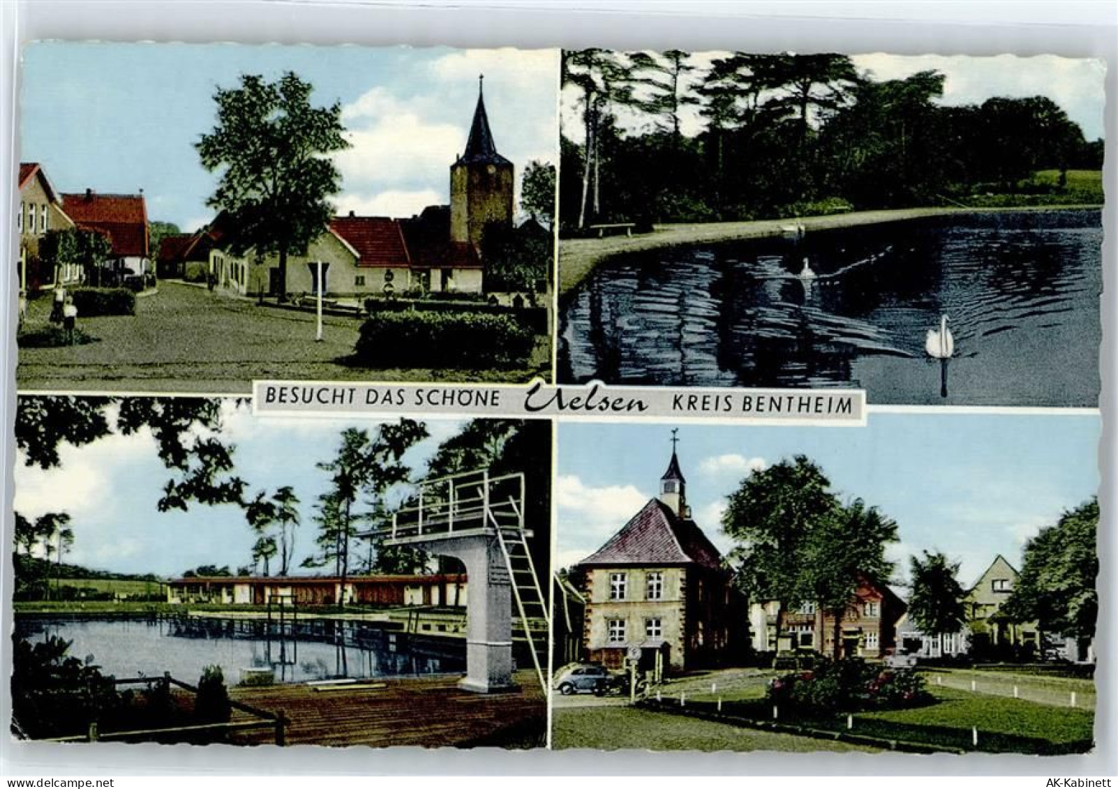 49843 W4459 Uelsen - Ortspartie, Freibad, Teichpartie - 51044230