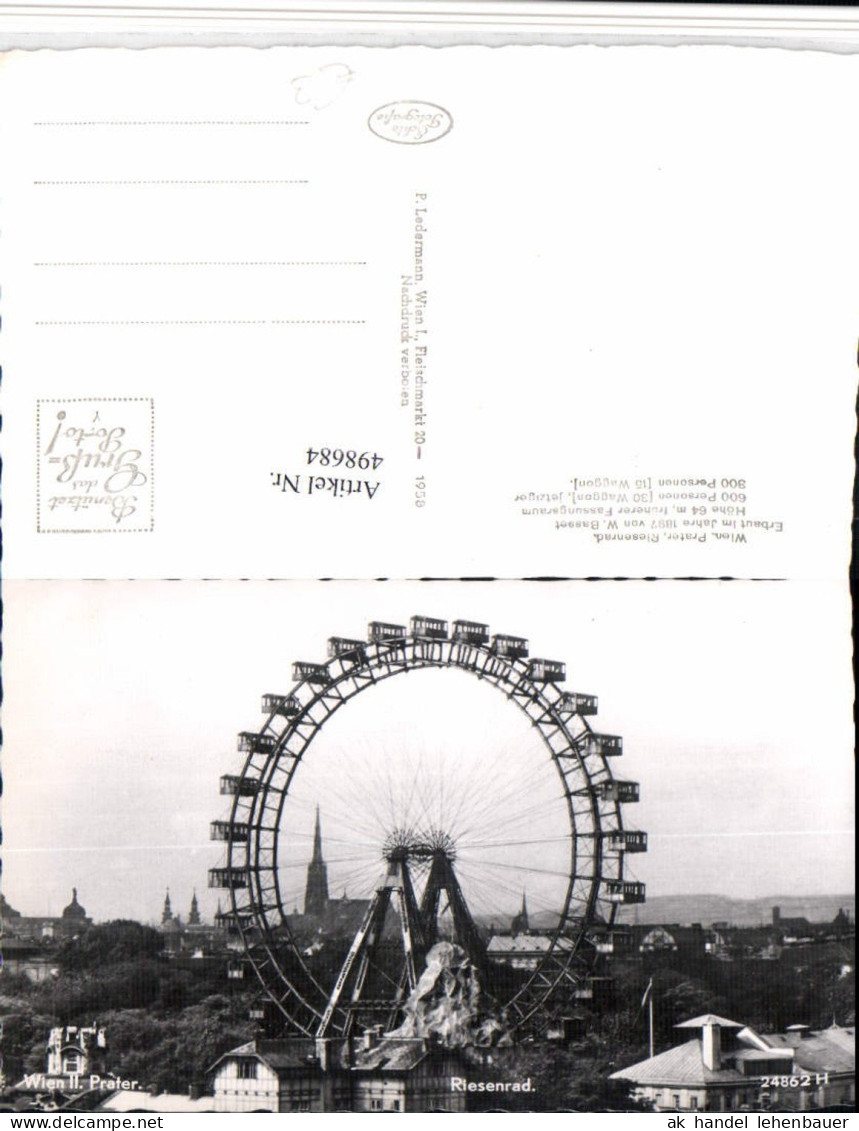 498684,Wien Leopoldstadt Prater Riesenrad