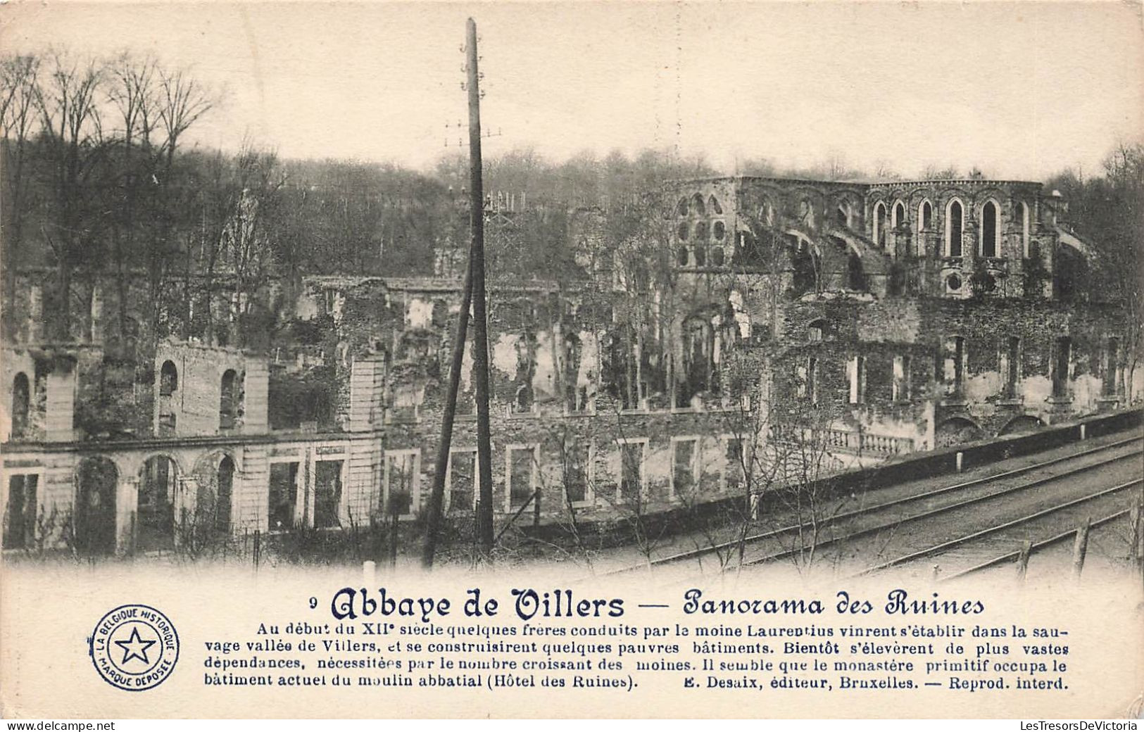 [-5%] BELGIQUE - Brabant Wallon - Rixensart - Abbaye de Villers - Panorama des Ruines - Carte postale ancienne