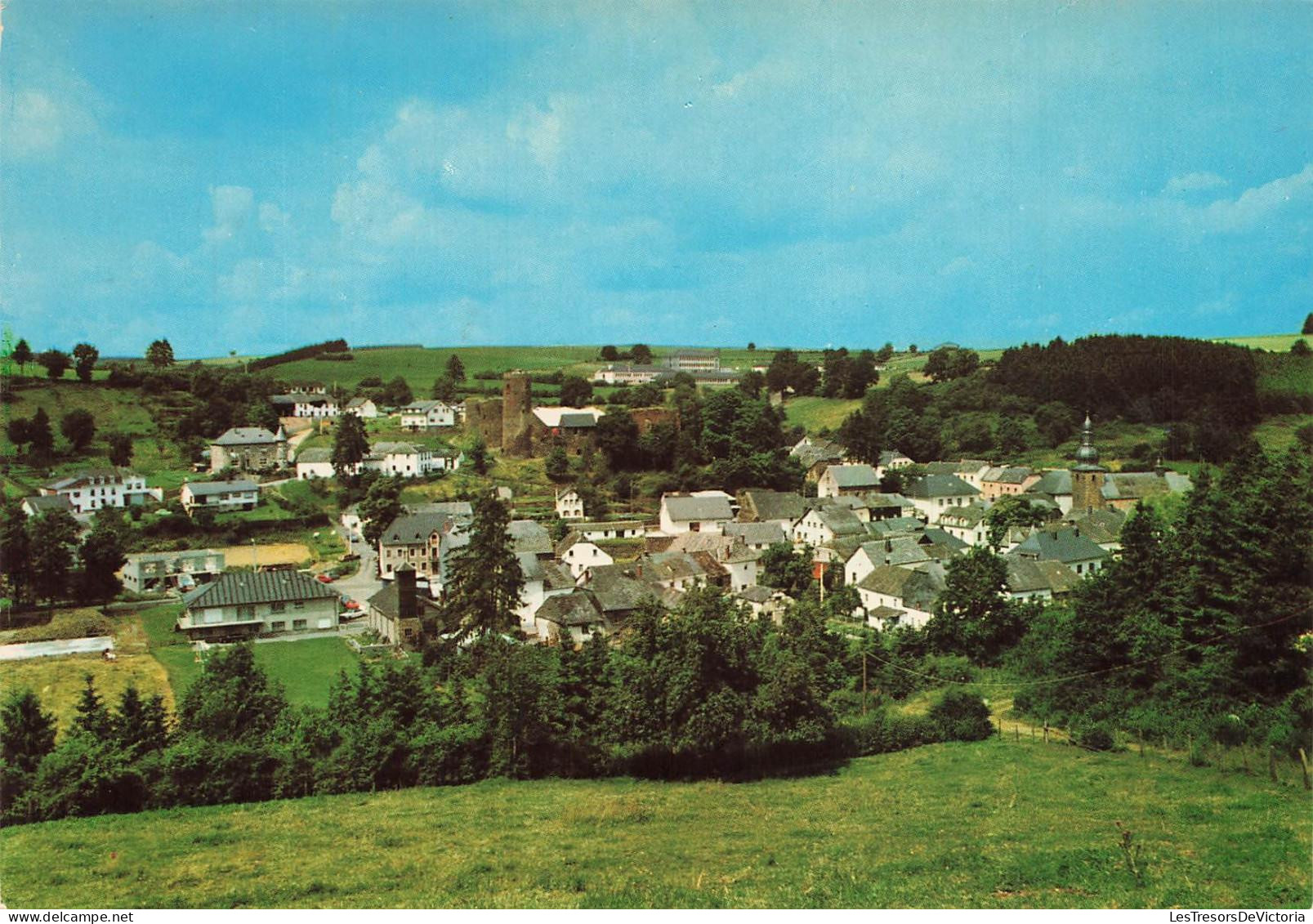 [-5%] BELGIQUE - Burg Reuland - panorama - végétation - maison - église - 8411 - Lander Eupen - Carte postale