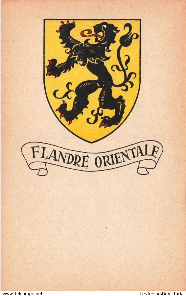 [-5%] BELGIQUE - Flandre Orientale - drapeau - Carte Postale Ancienne