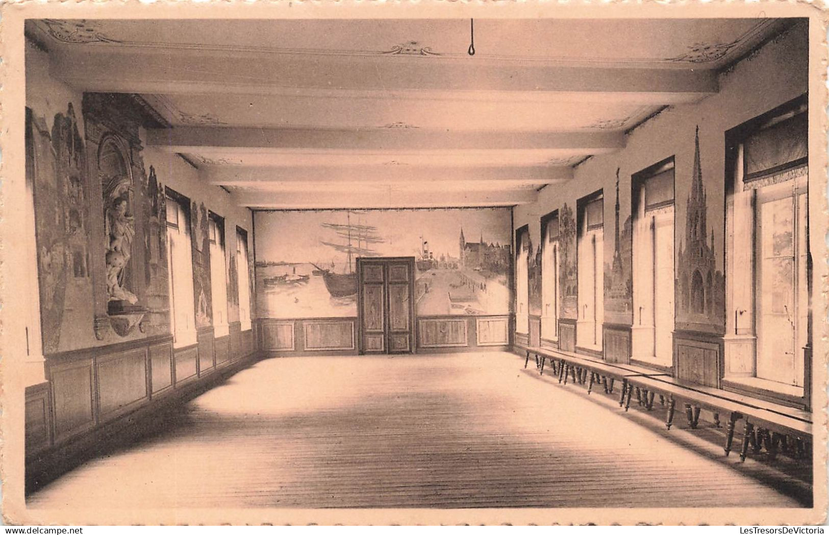 [-5%] BELGIQUE - Hoegaarden - Pensionnat du Val Virginal - Salle de récréation - Carte postale ancienne