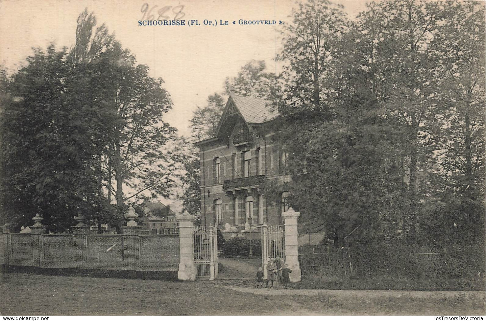 [-5%] BELGIQUE - Maarkedal - Schoorisse - Grootveld - Villa - enfants - vélo - transport - animé - Carte postale ancienn