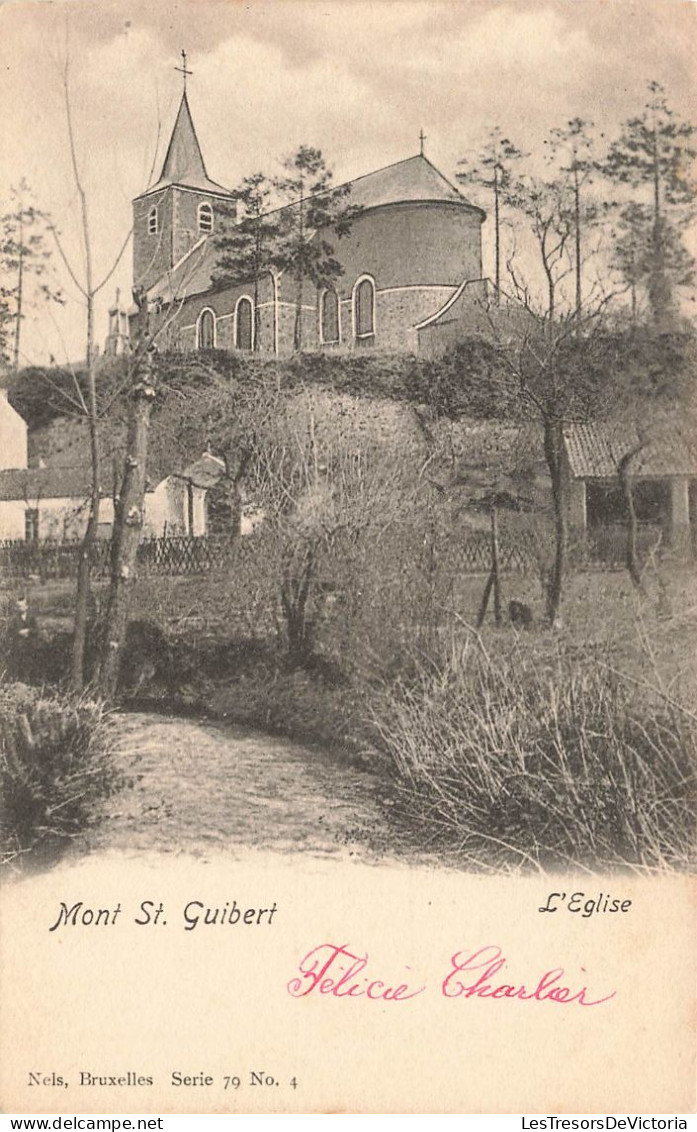 [-5%] BELGIQUE - Mont Saint Guibert - Vue sur lEglise - Carte postale ancienne
