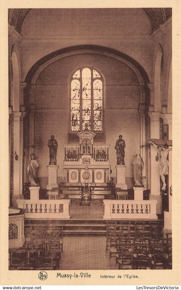 [-5%] BELGIQUE - Musson - Mussy la Ville - Intérieur de lEglise - Carte Postale Ancienne