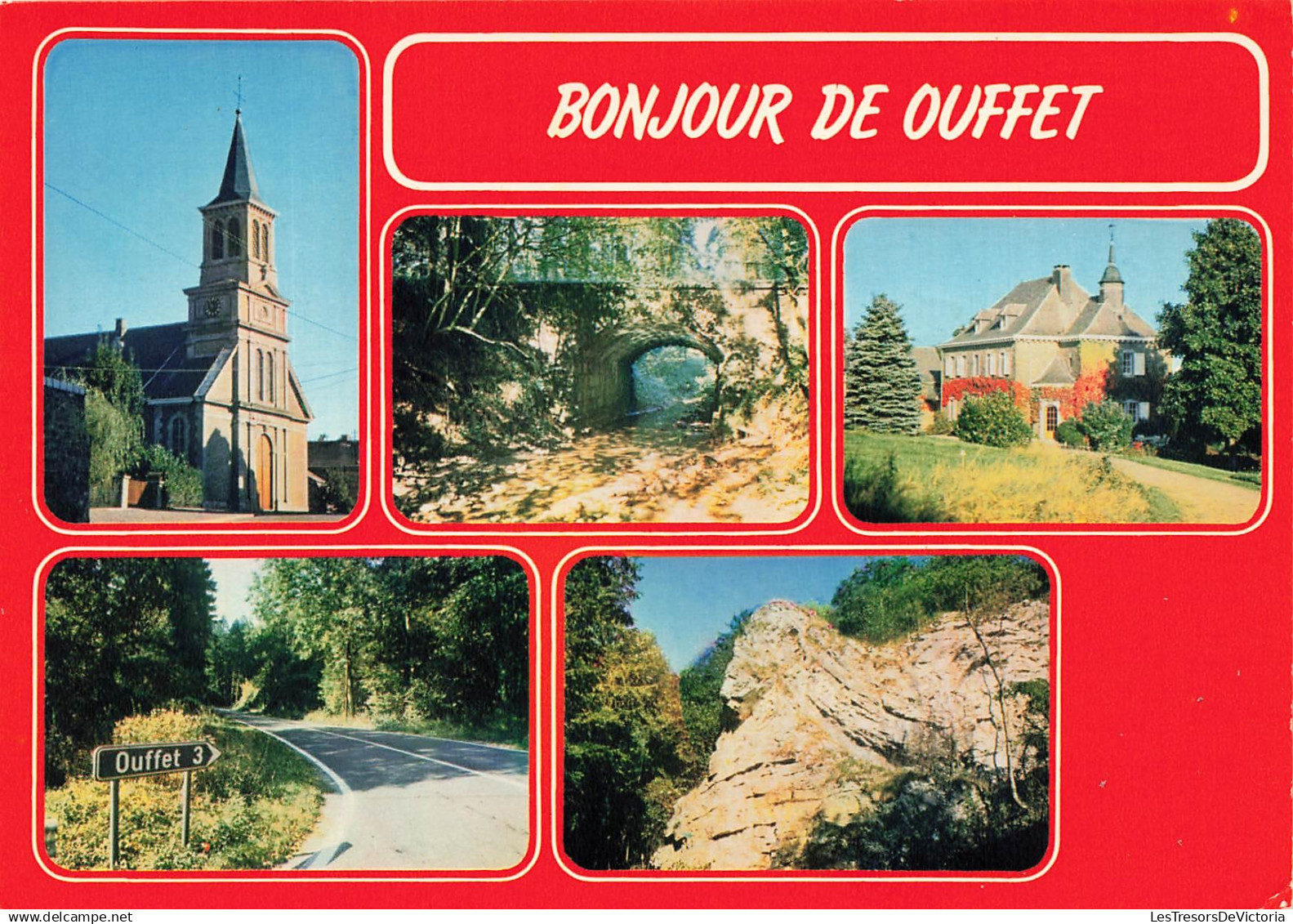 [-5%] BELGIQUE - Ouffet - Ses environs - Delise - CIM - un bonjour - Multivues - Carte postale