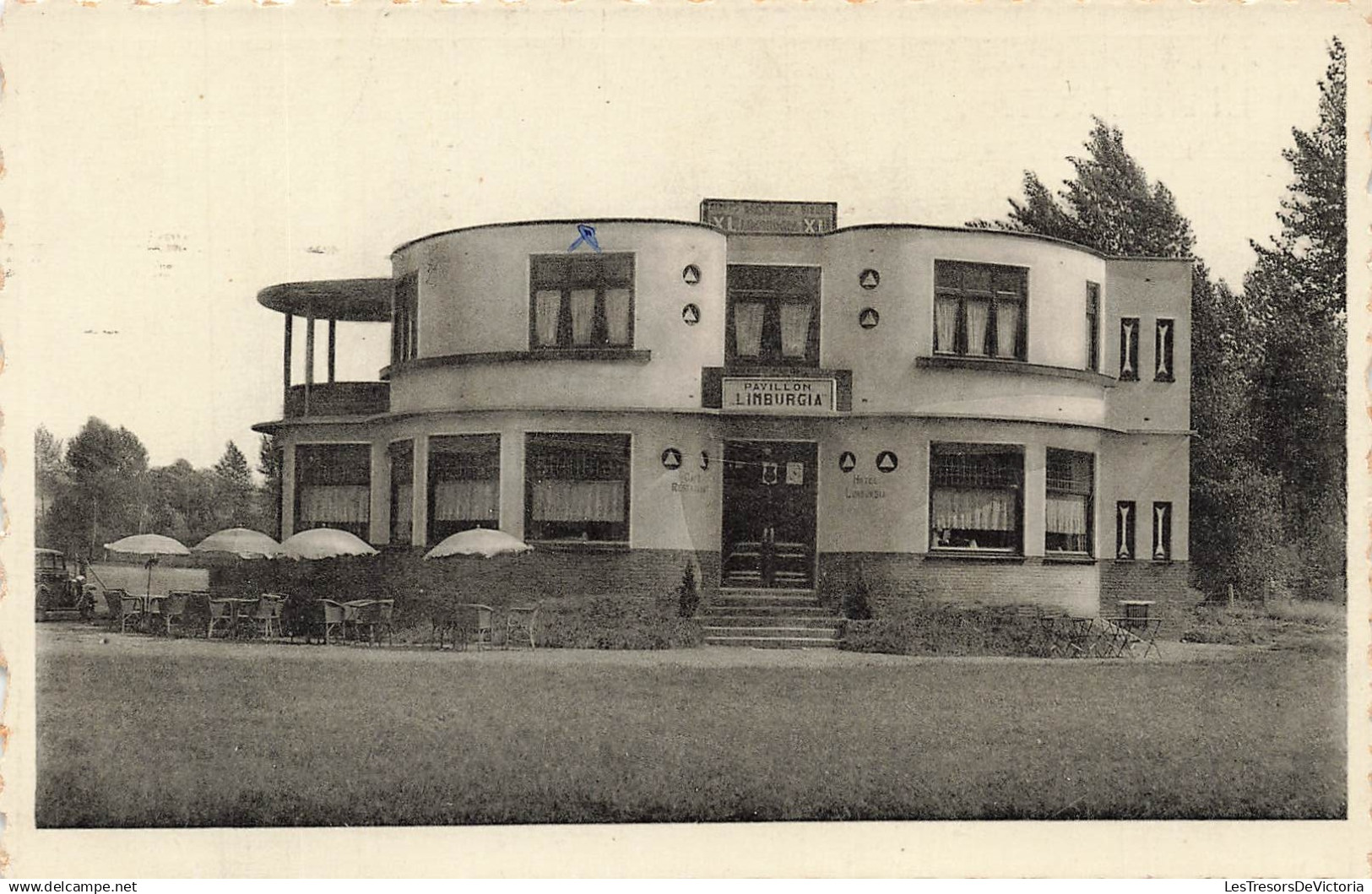 [-5%] BELGIQUE - Riemst - Kanne - Hotel-Restaurant Limburgia - A. Coenegrachts-Tans - Centraal - Carte postale ancienne