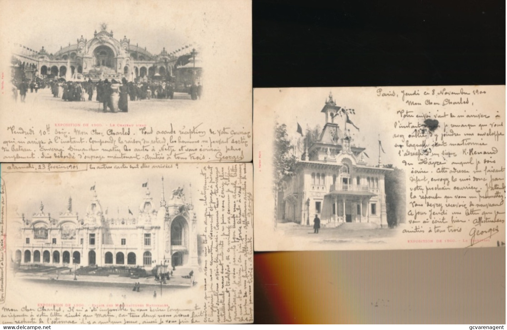 5 CARTES  EXPOSITION DE 1900.  VOIR SCANS