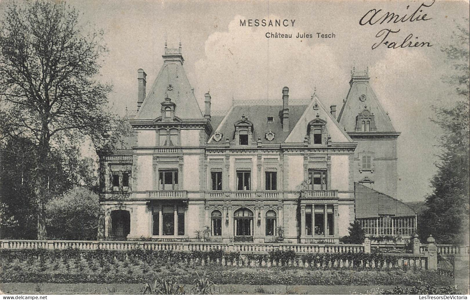 [-5%] FRANCE - Messancy - Château Jules Tesch - fenêtres - jardin - balustrades - monument - Carte postale ancienne